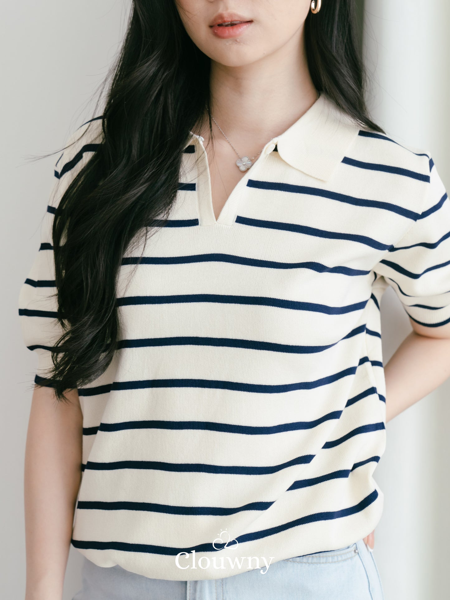 Mano Stripes Top - Navy