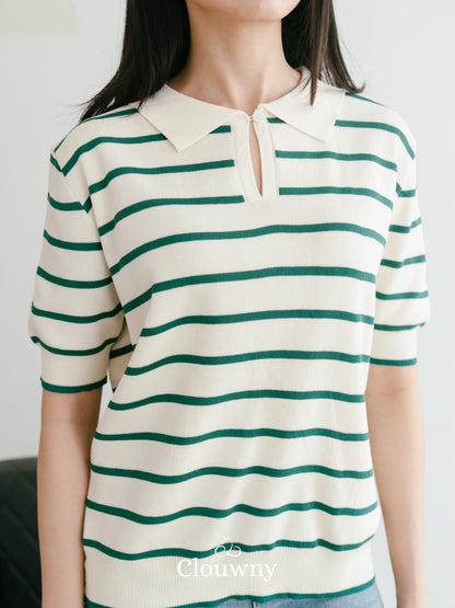 Mano Stripes Top - Green