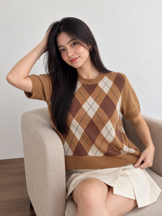 London Knit Top - Caramel