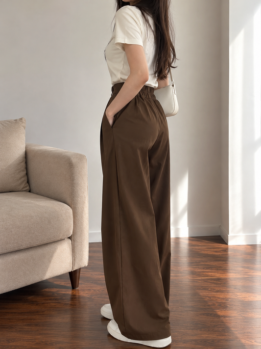 Tada Office Culottes Pants - Coffee