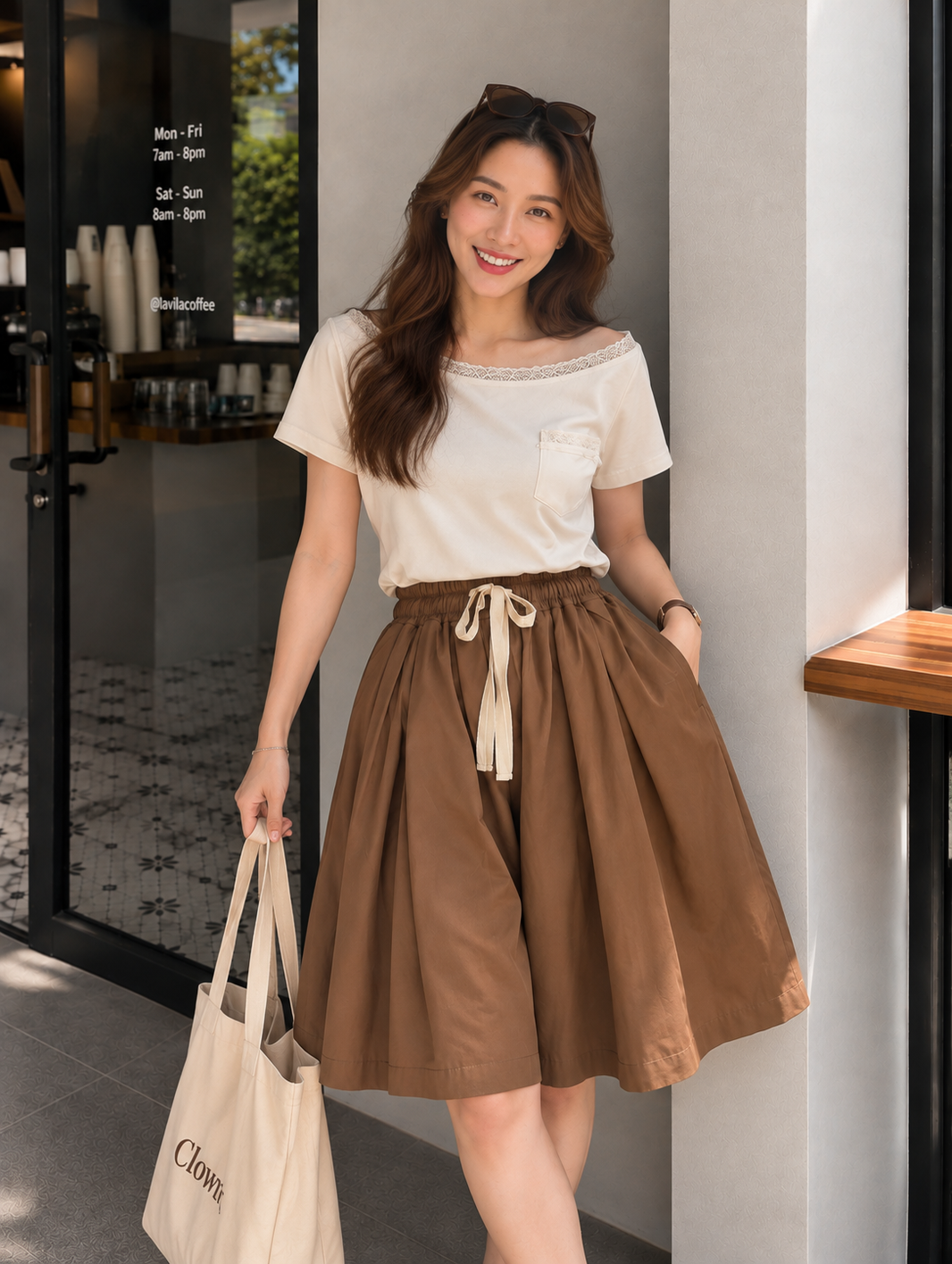 Natan Midi Pants - Coffee