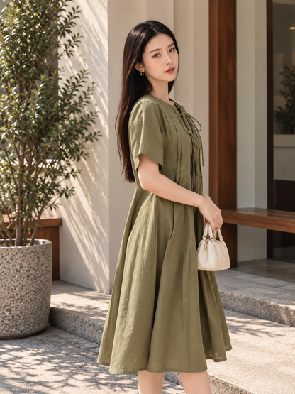 Senta Midi Dress - Olive