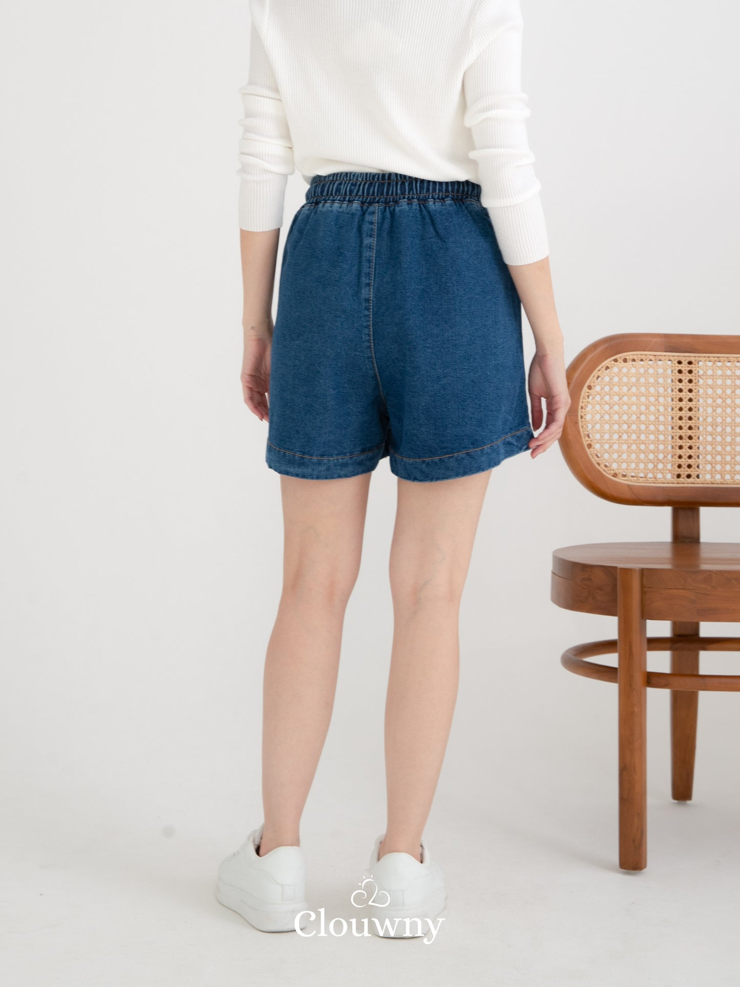 Arabel Short Denim Pants - Dark Blue