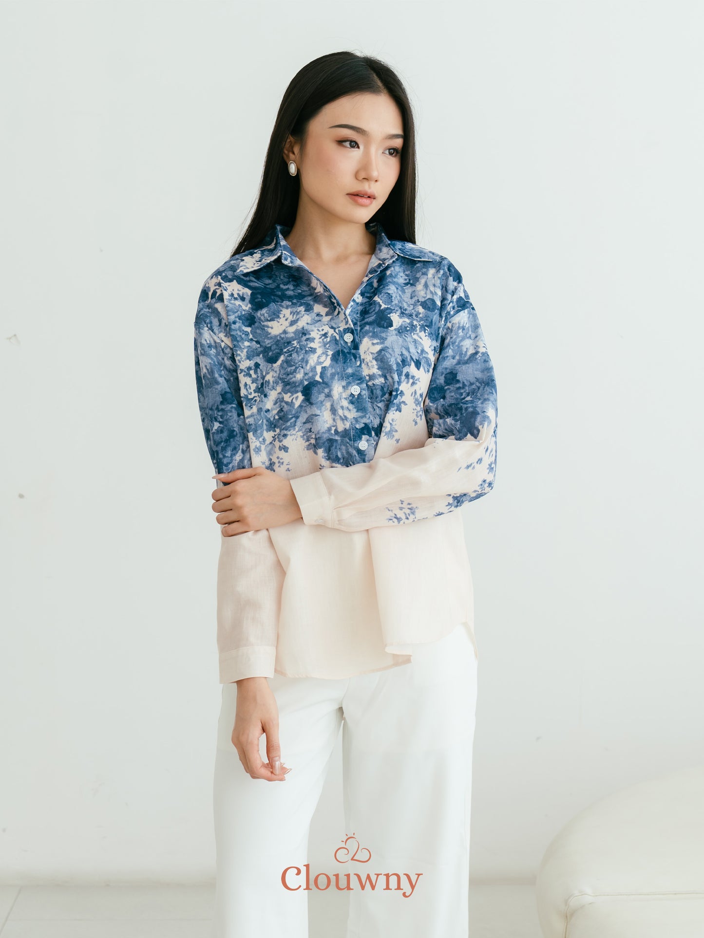 Windy Flower Blouse - Blue