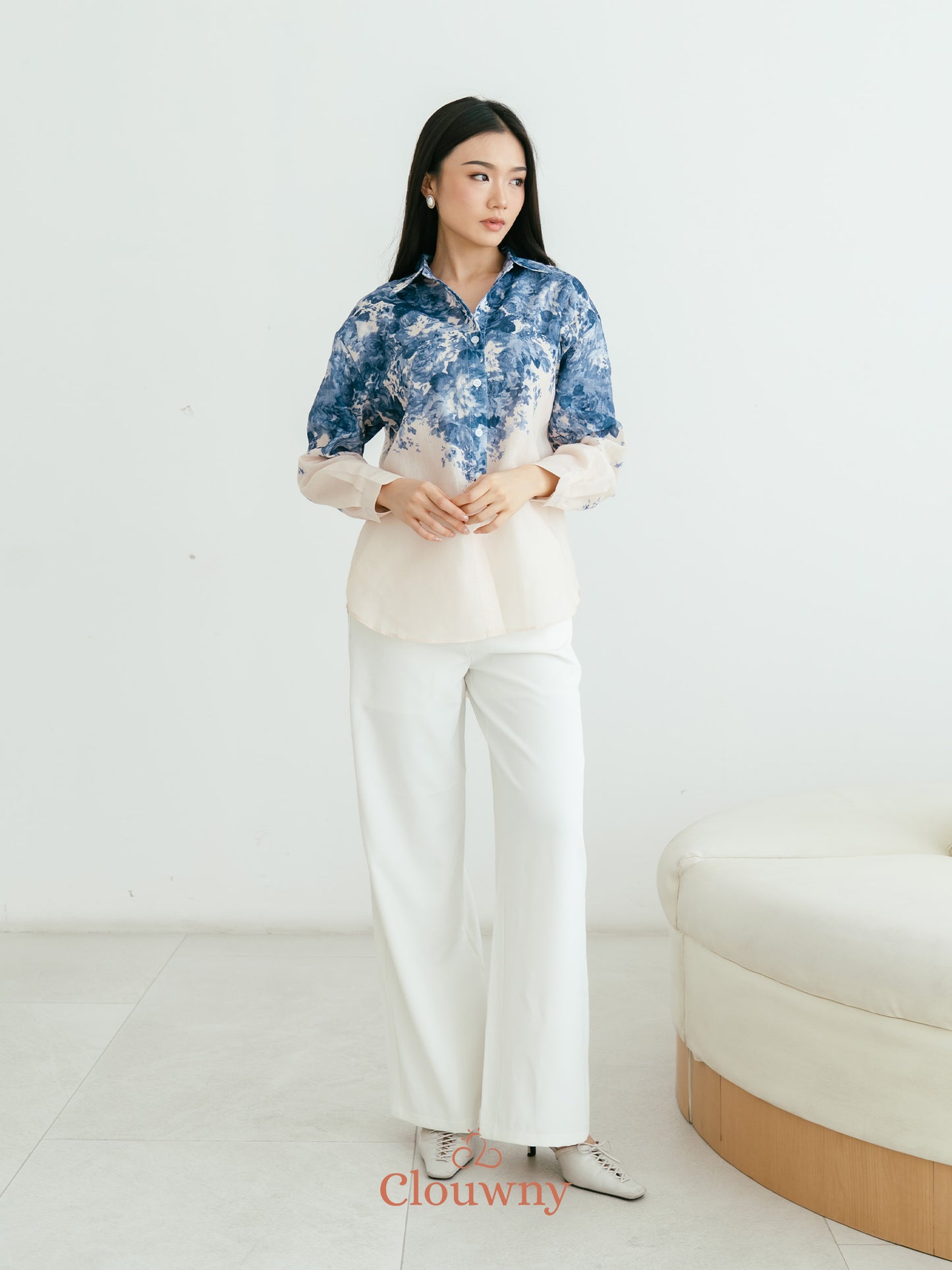 Windy Flower Blouse - Blue