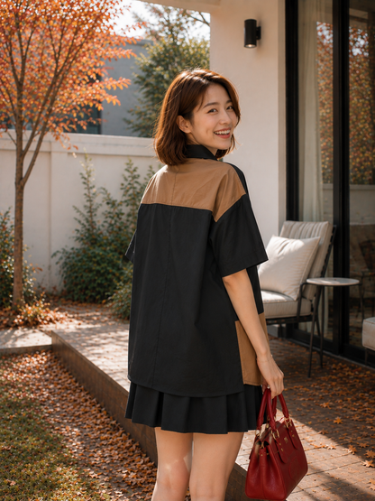 Yolka Cotton Shirt - Black