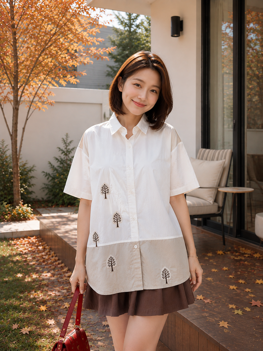 Yolka Cotton Shirt - White