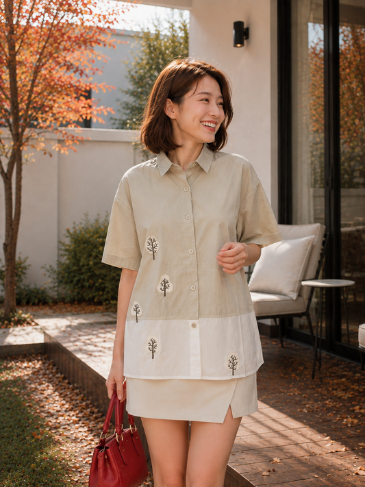 Yolka Cotton Shirt - Mint