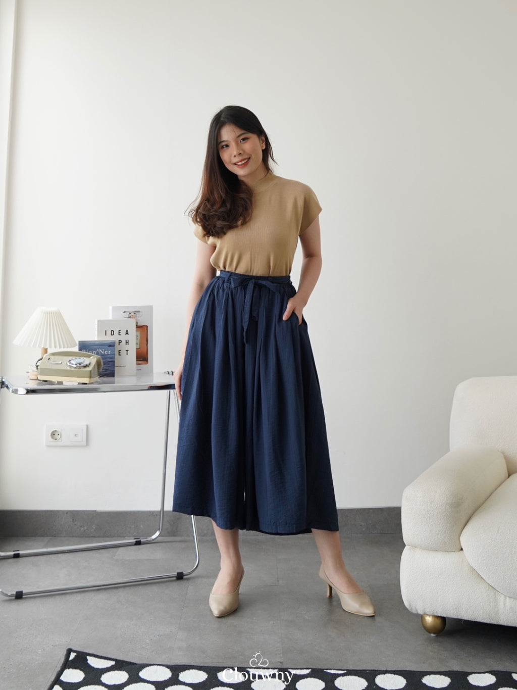 Emilia Cullote Pants - Navy