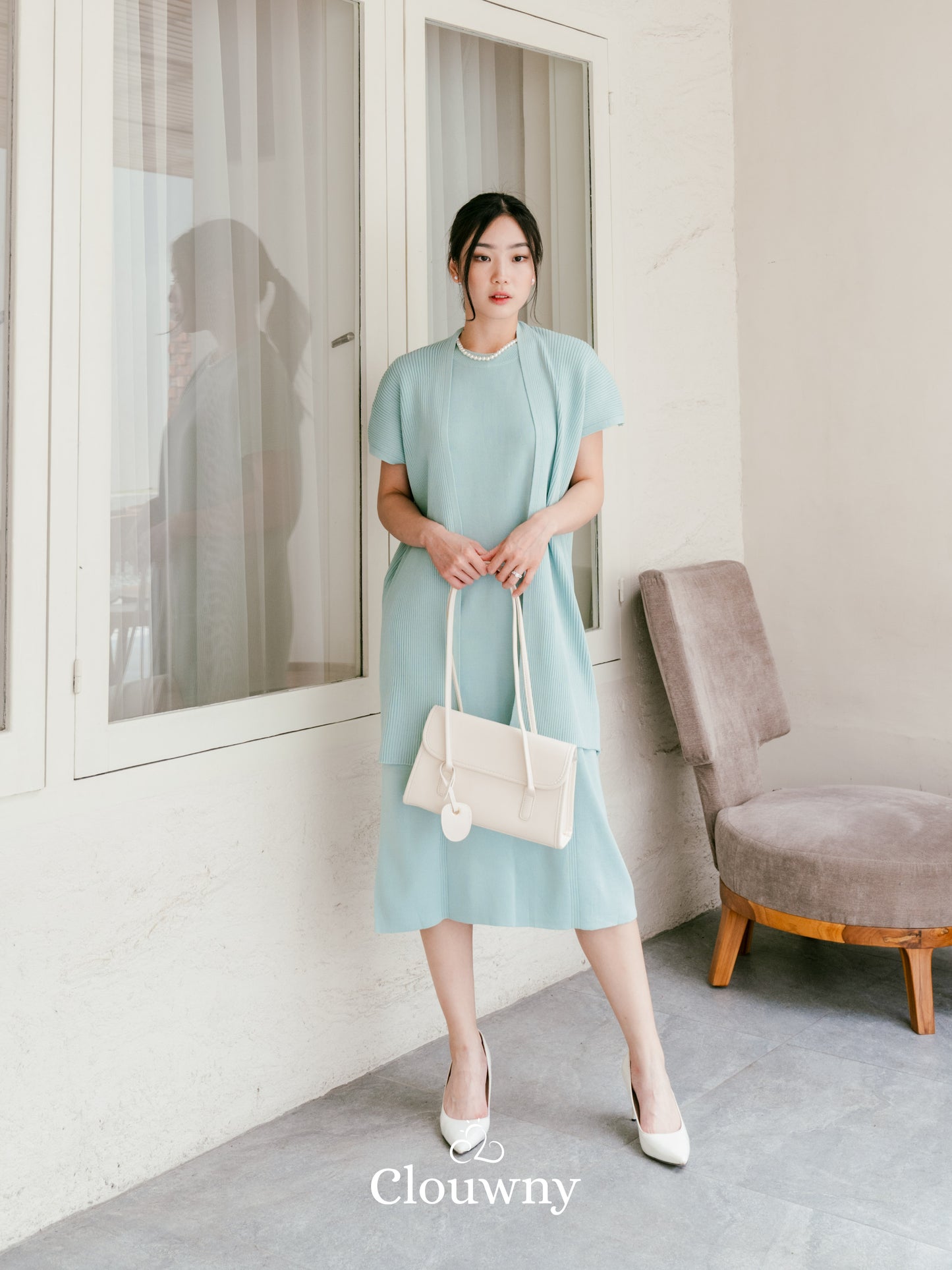 Noona Dress Knitt - Light Blue