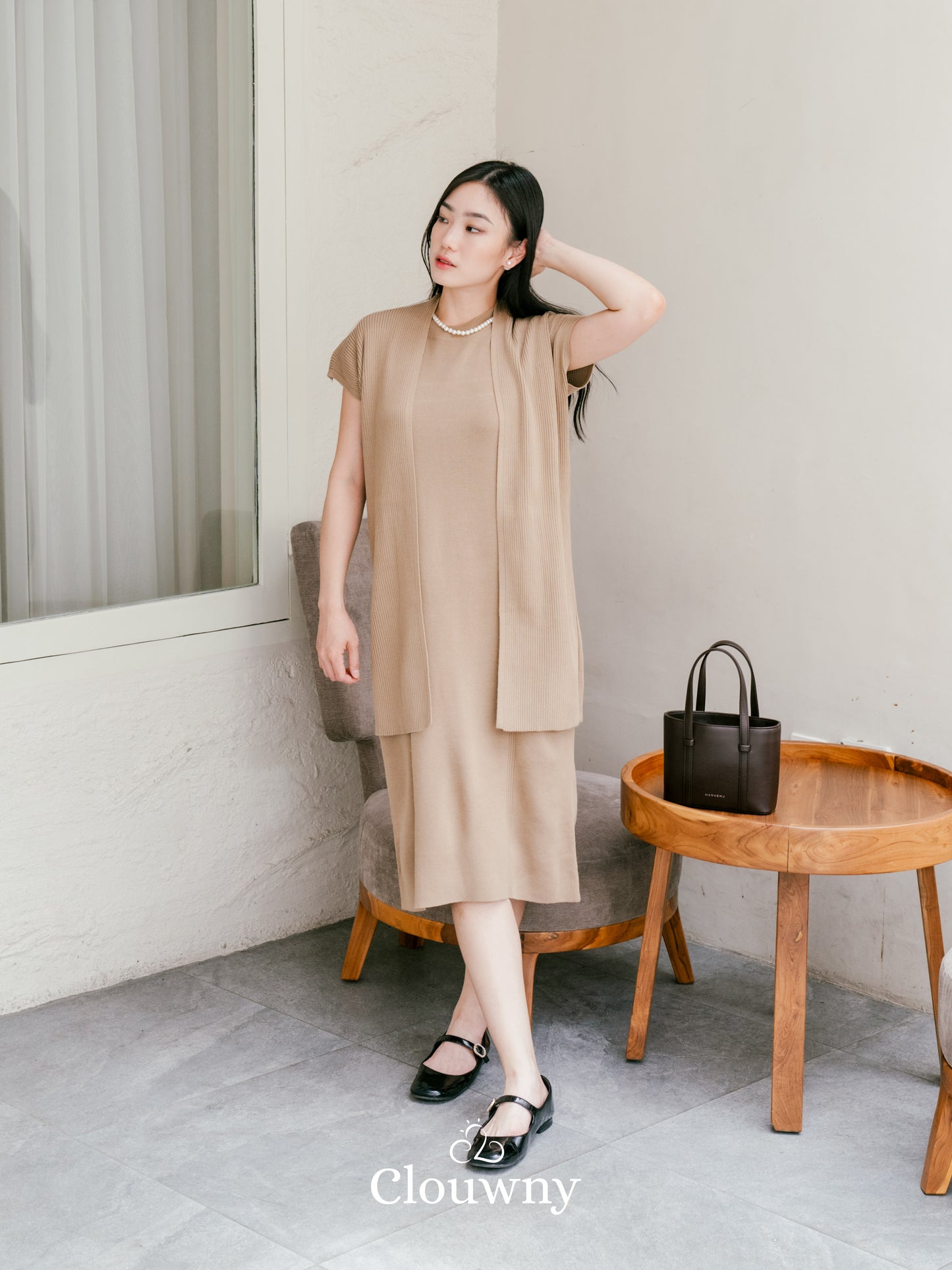 Noona Dress Knitt - Khaki