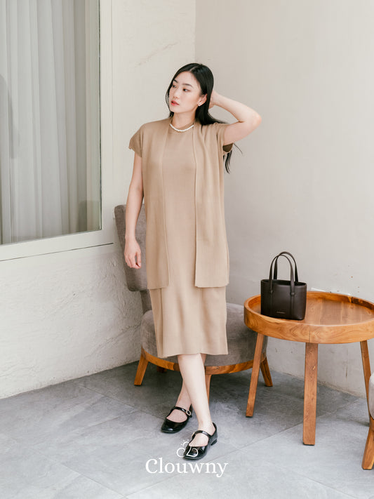 Noona Dress Knitt - Khaki