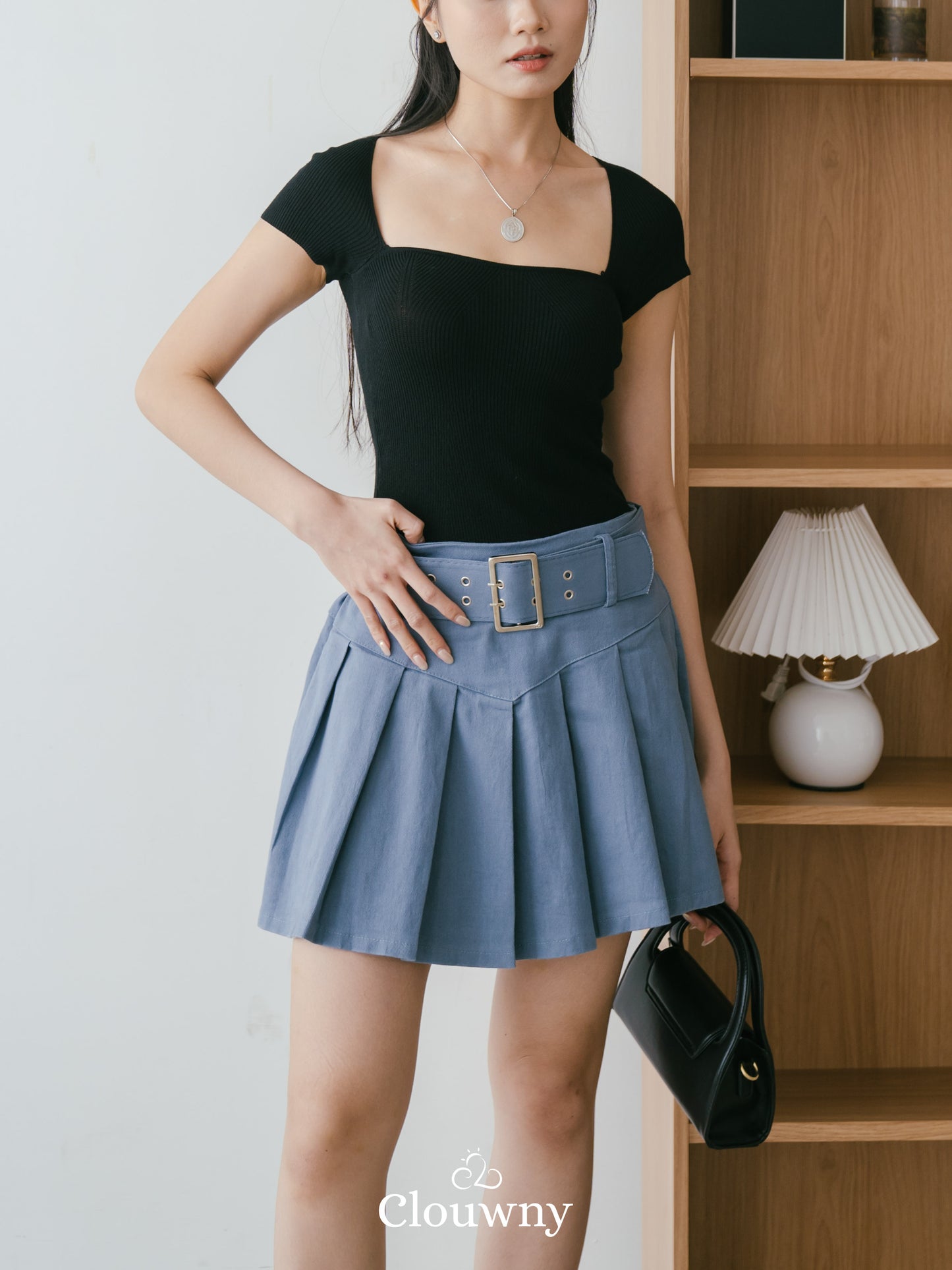 Ramona Belt Skort - Blue