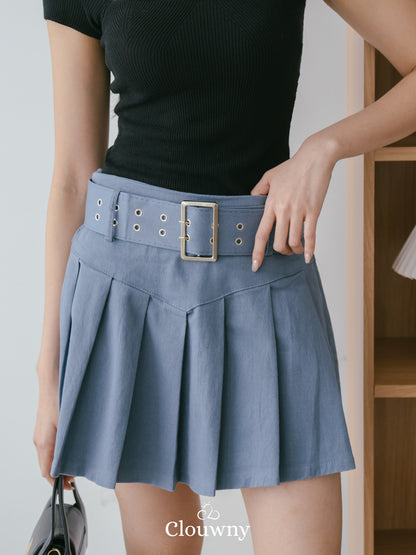 Ramona Belt Skort - Blue