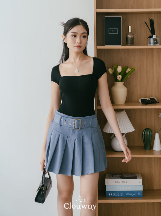 Ramona Belt Skort - Blue