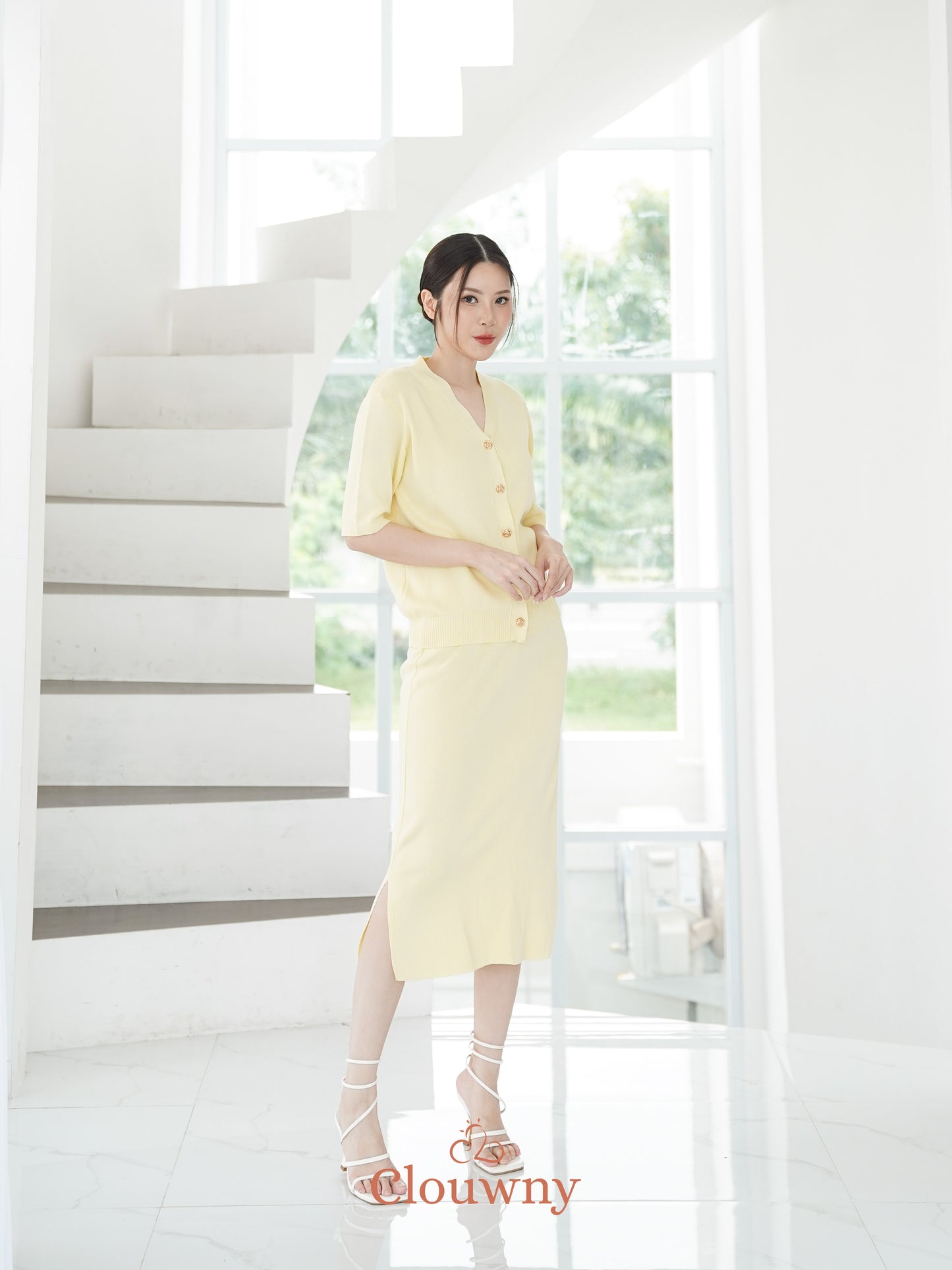 Giana Button Set - Yellow