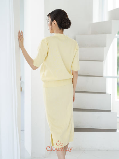 Giana Button Set - Yellow