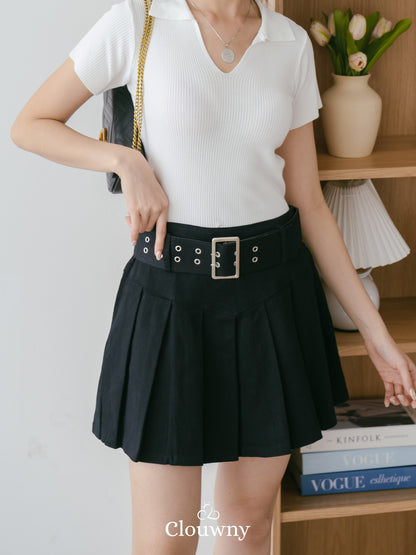 Ramona Belt Skort - Black