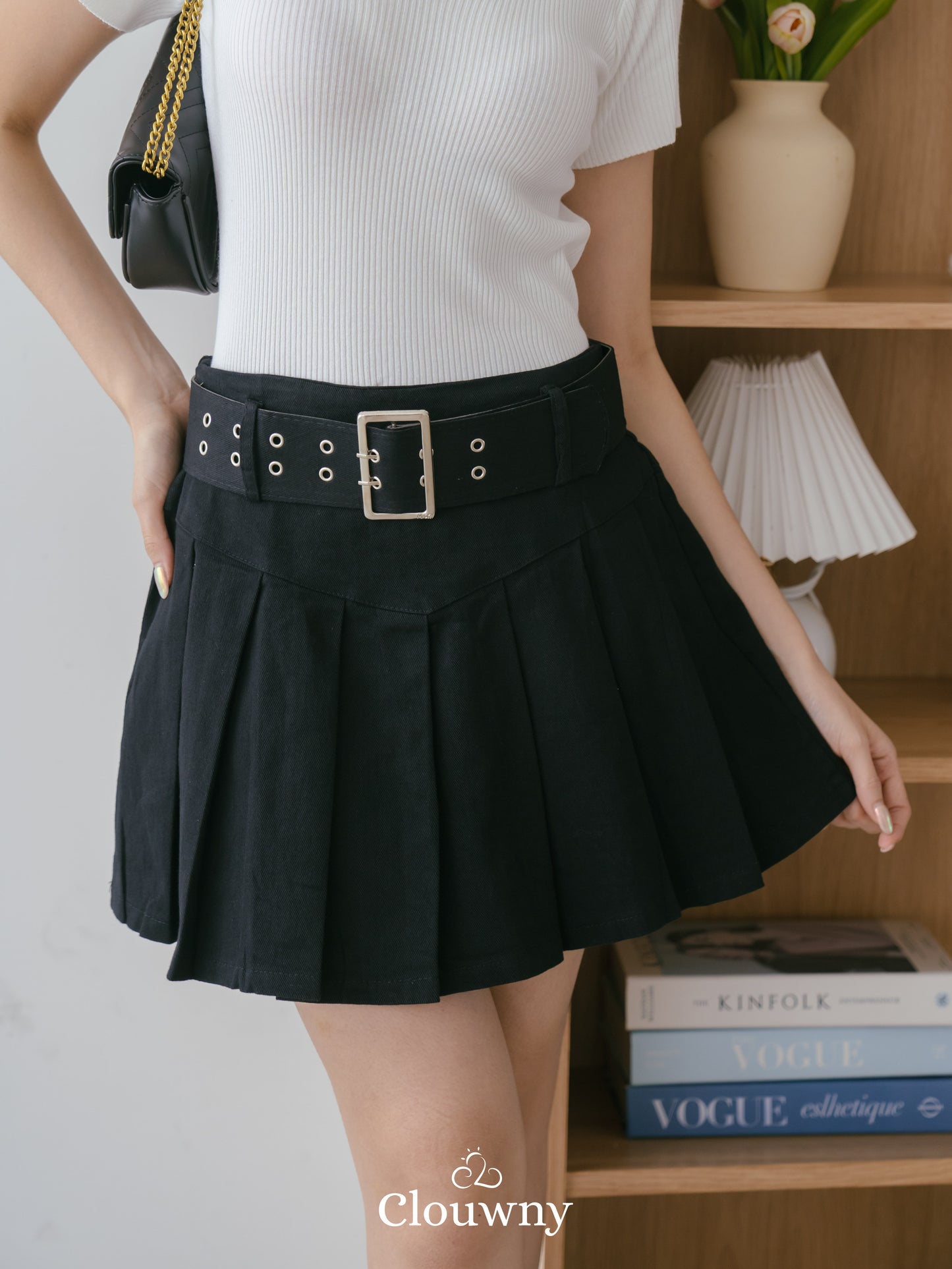 Ramona Belt Skort - Black