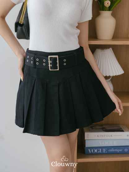 Ramona Belt Skort - Black