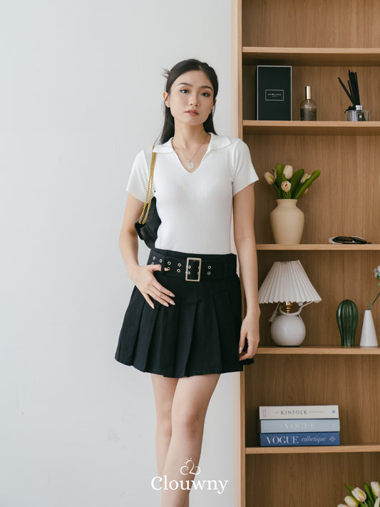 Ramona Belt Skort - Black