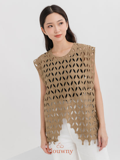 Diamond Lace Top - Khaki