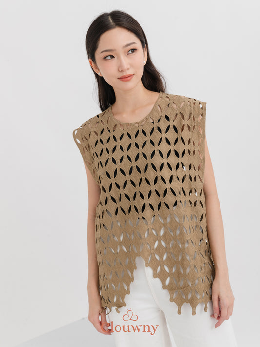 Diamond Lace Top - Khaki