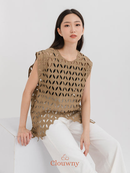 Diamond Lace Top - Khaki