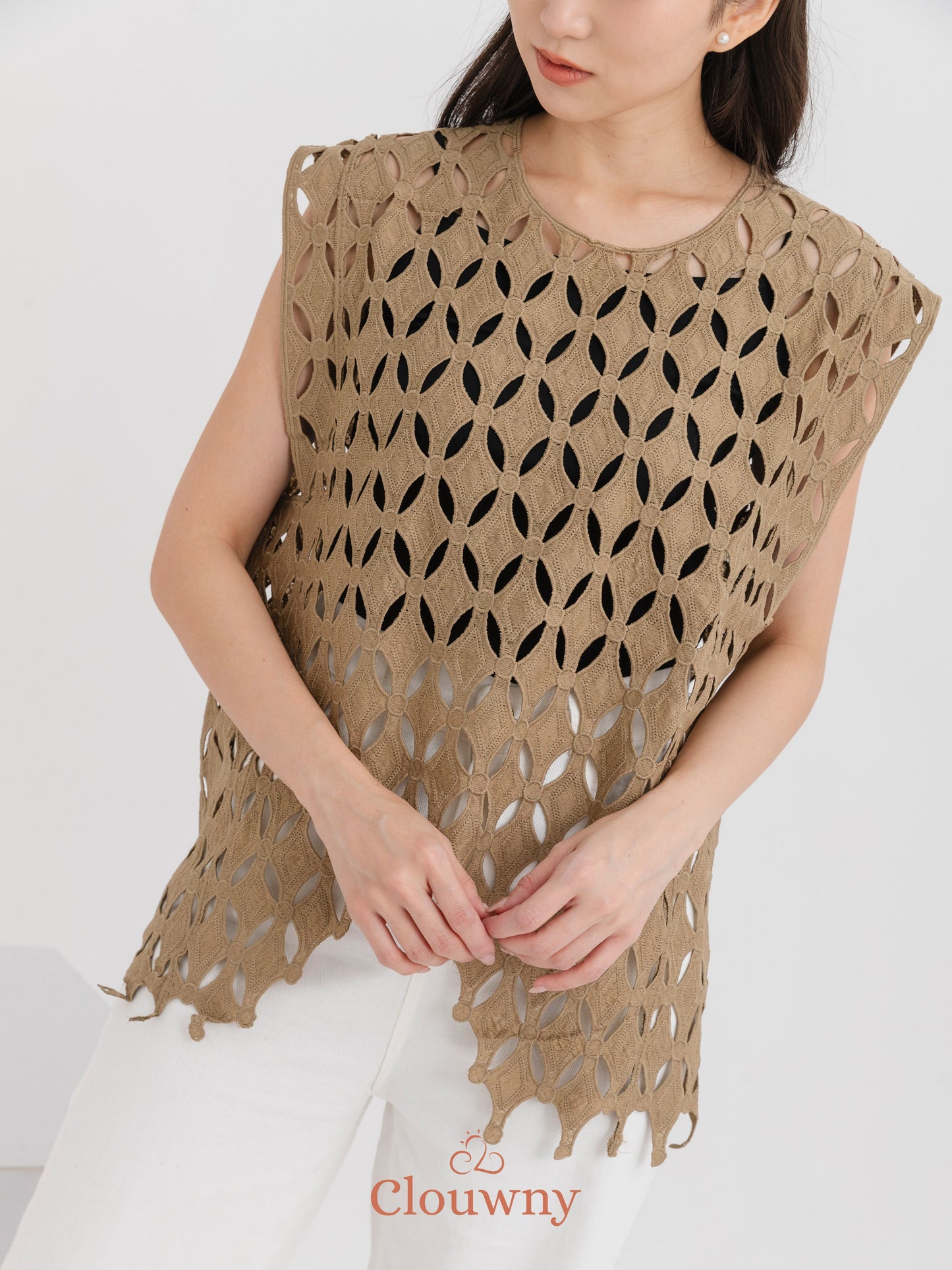 Diamond Lace Top - Khaki