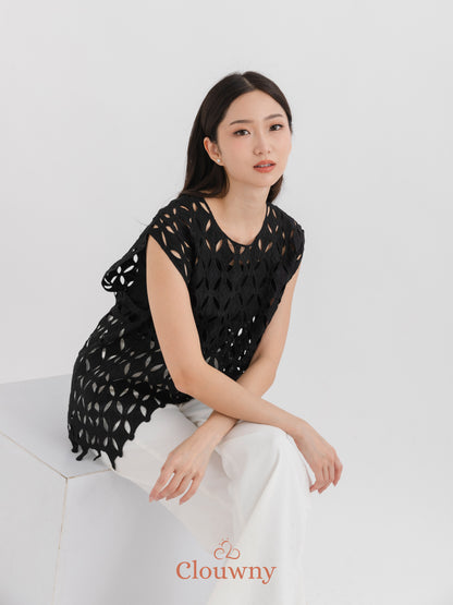 Diamond Lace Top - Black