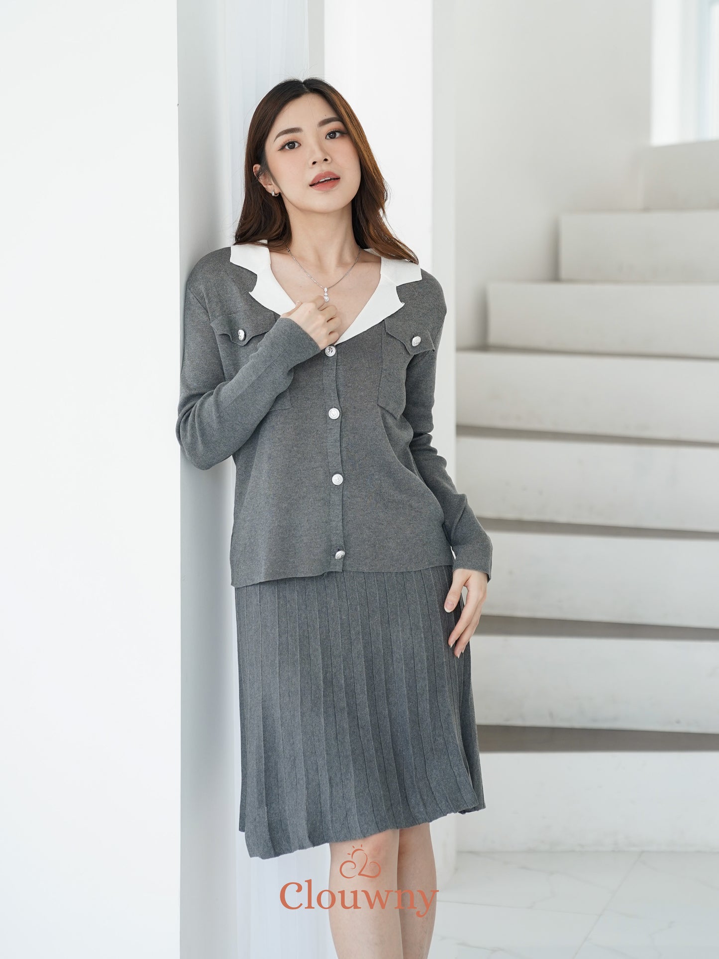 Blair Knit Set - Grey