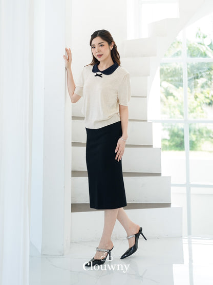 Betrand Basic Midi Skirt - Black
