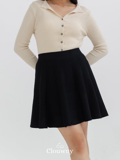 Moss Flare Skirt - Black