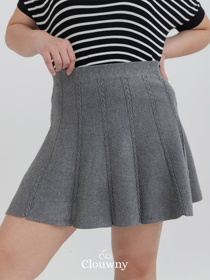 Moss Flare Skirt - Grey