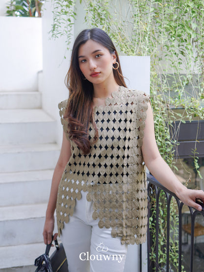 Dos Lace Top - Khaki