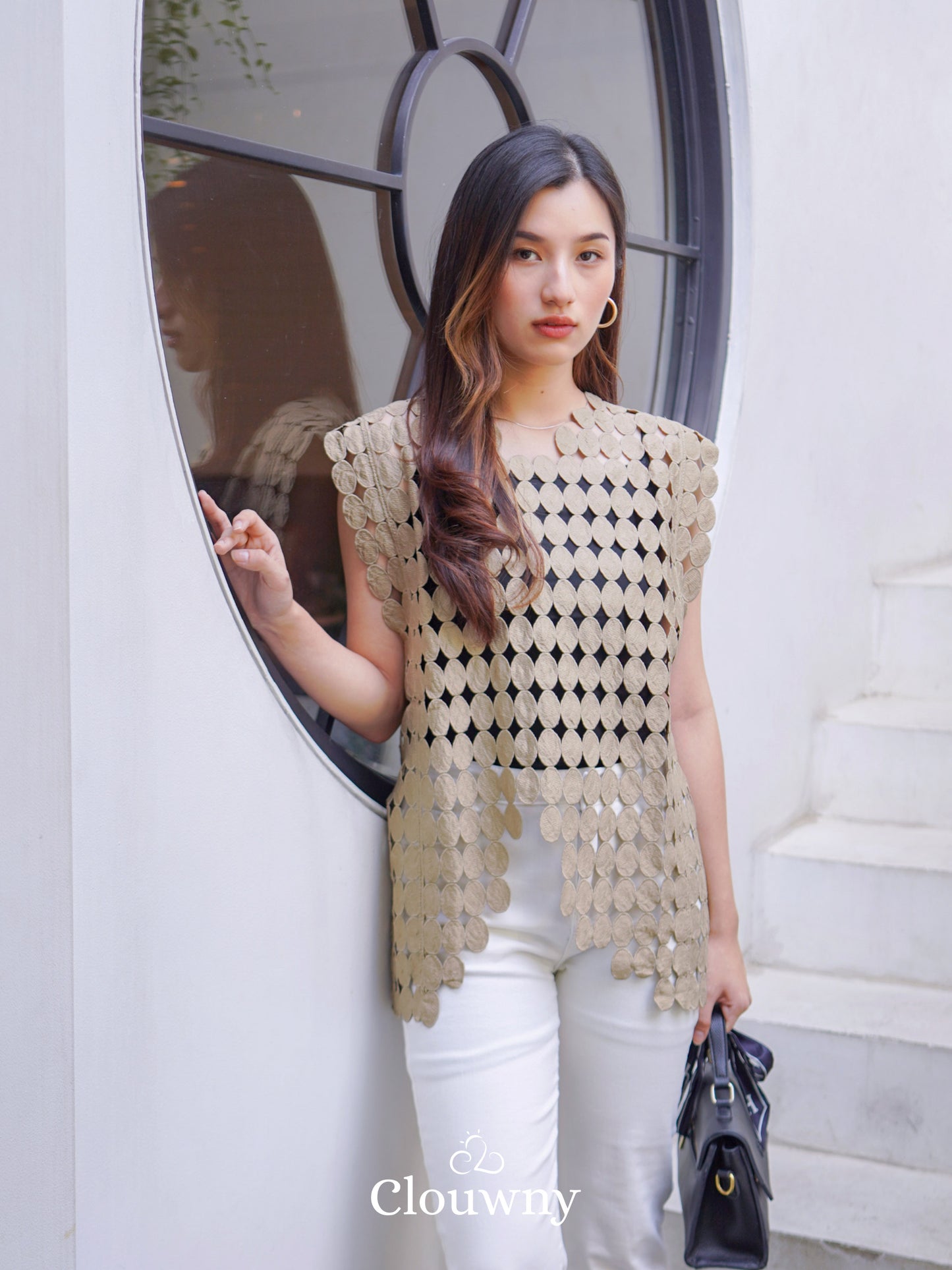 Dos Lace Top - Khaki