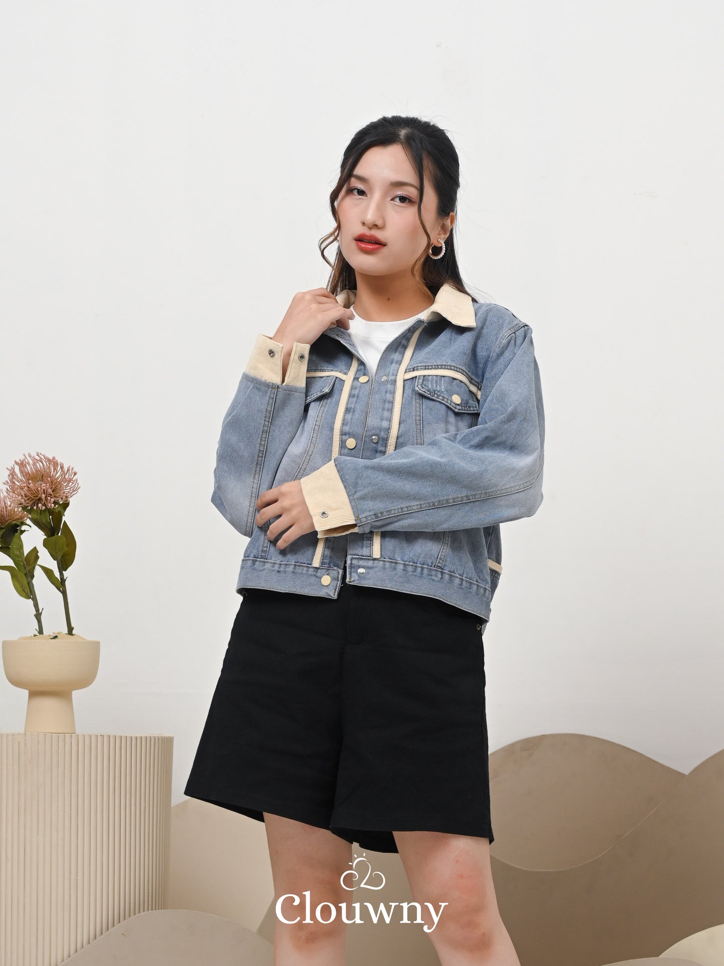 Gaby Denim Jacket - Cream