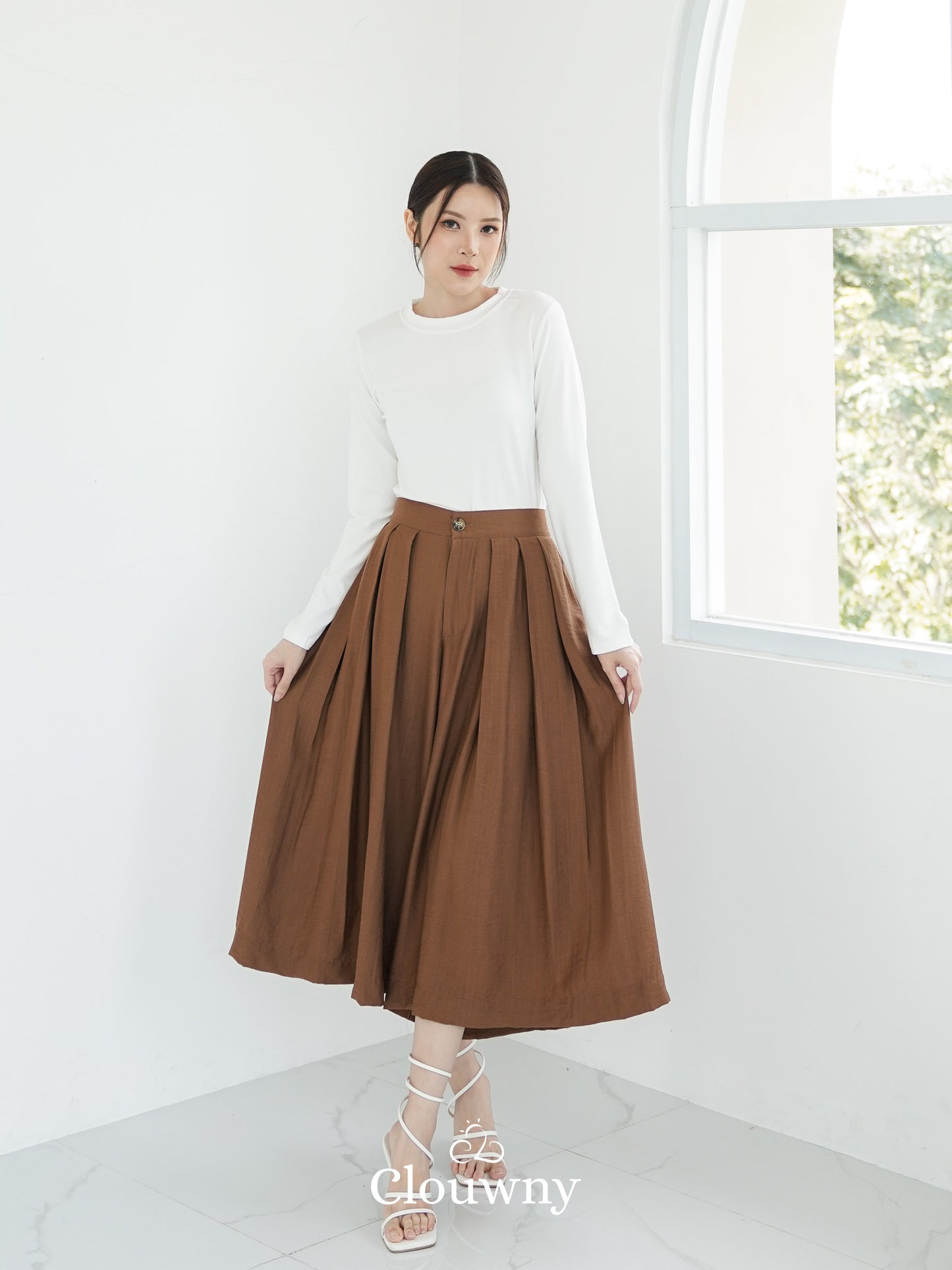 Jenna Cullote Pants - Walnut