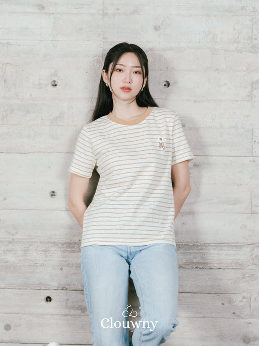 Magnolia Stripes Tshirt - Khaki