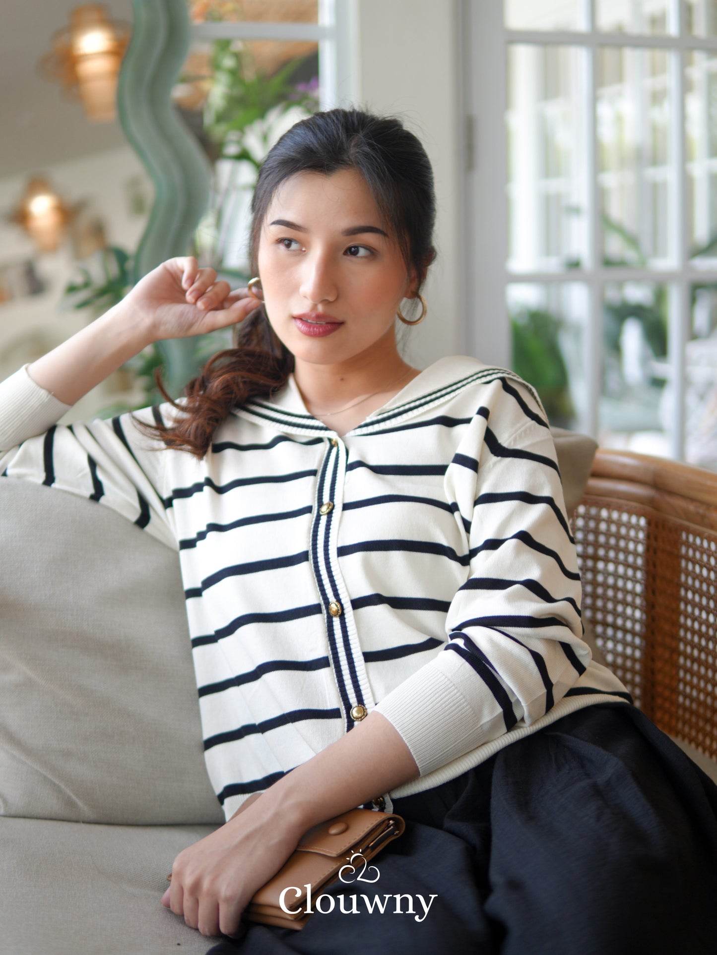 Midori Knit Longsleeve Top - Stripes