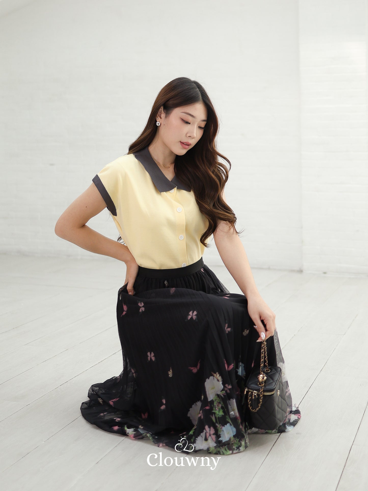 Voleta Butterfly Skirt - Black