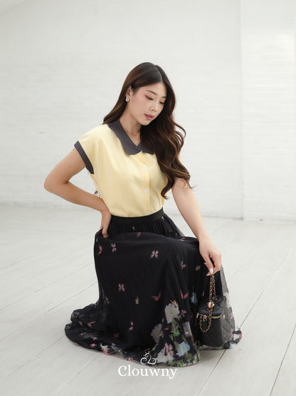 Voleta Butterfly Skirt - Black