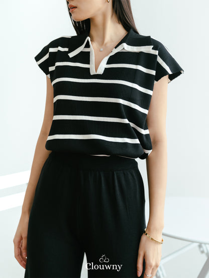 Jasmine Stripes Set - Black