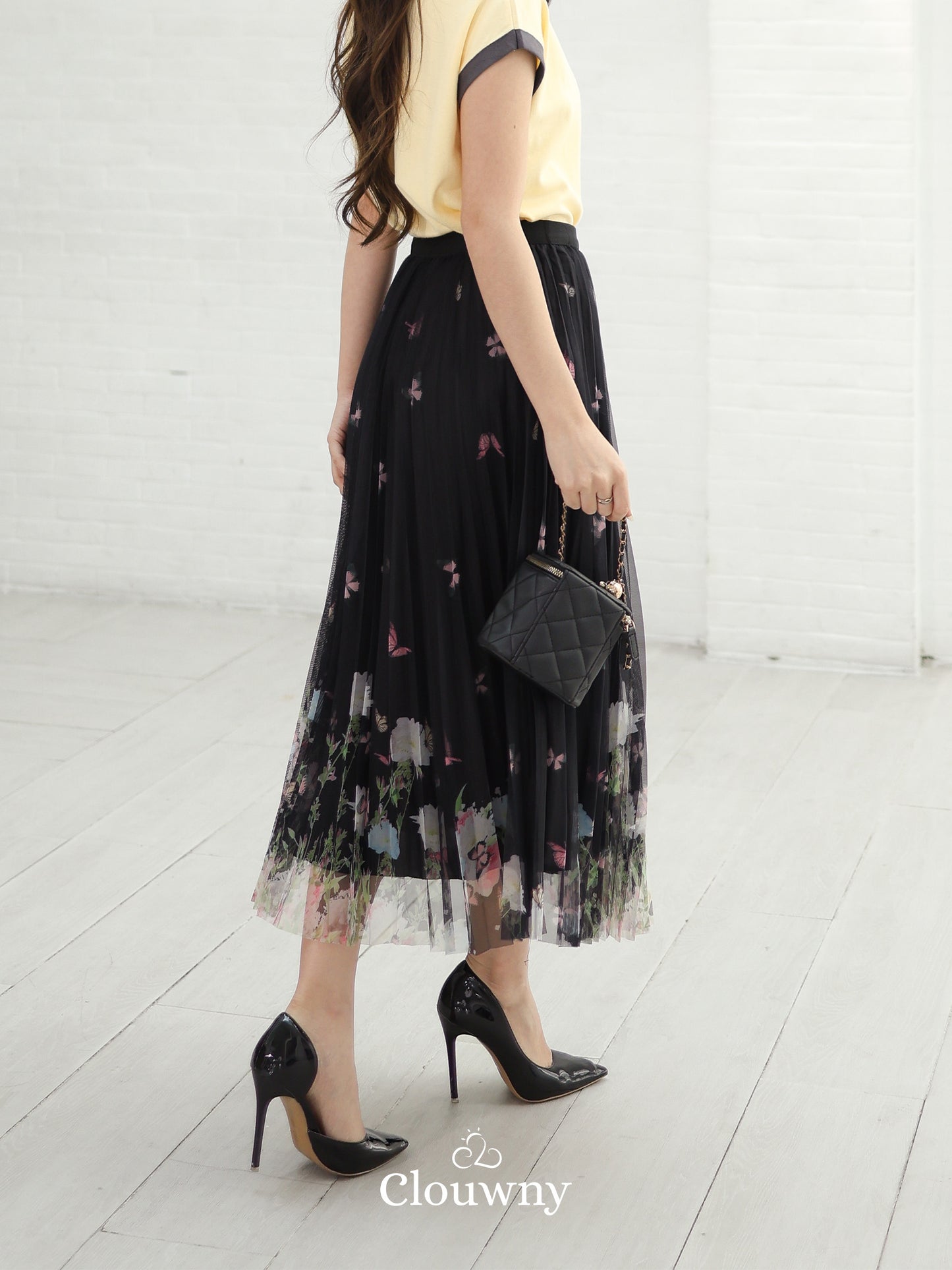 Voleta Butterfly Skirt - Black