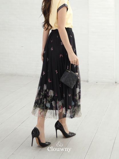 Voleta Butterfly Skirt - Black