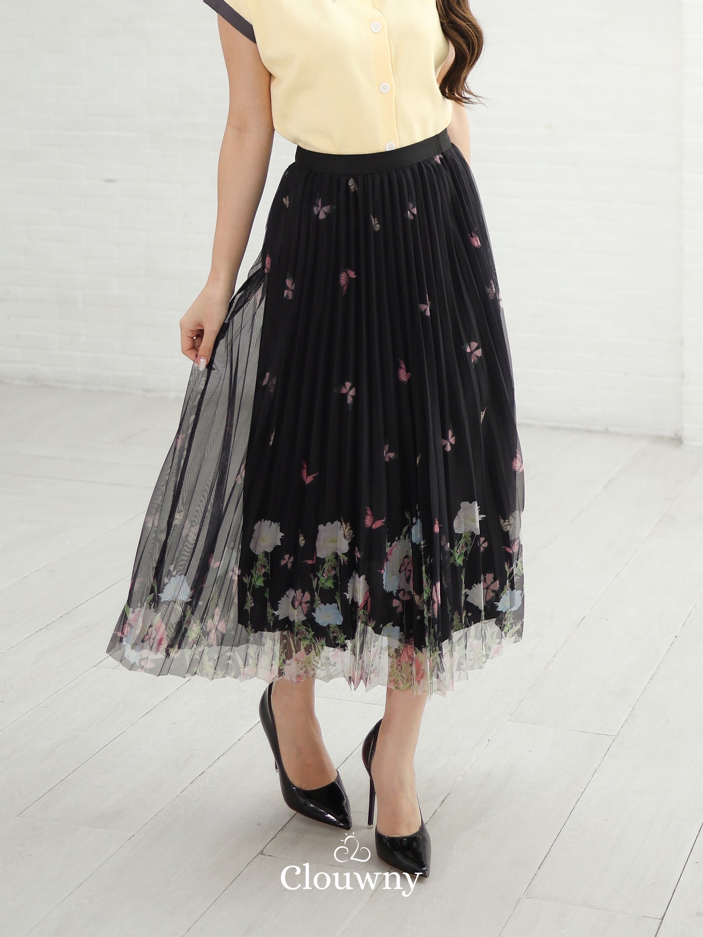 Voleta Butterfly Skirt - Black