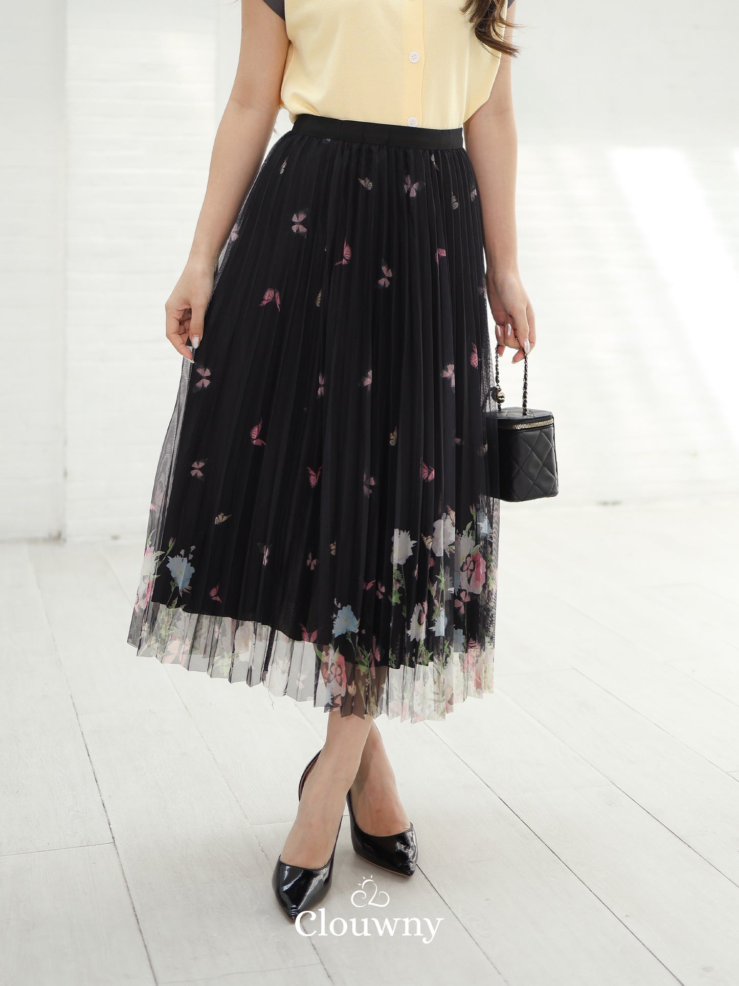 Voleta Butterfly Skirt - Black