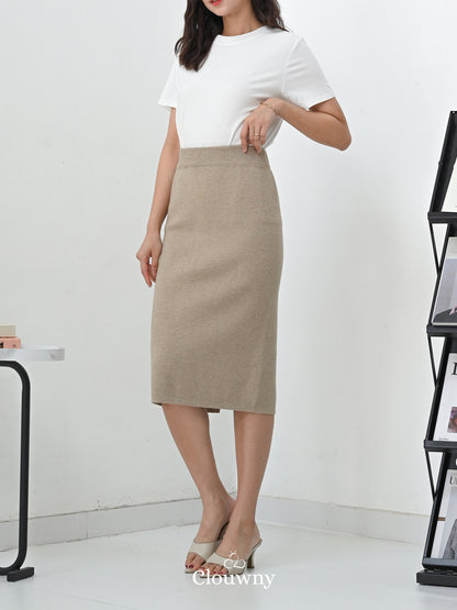 Betrand Basic Midi Skirt - Sand