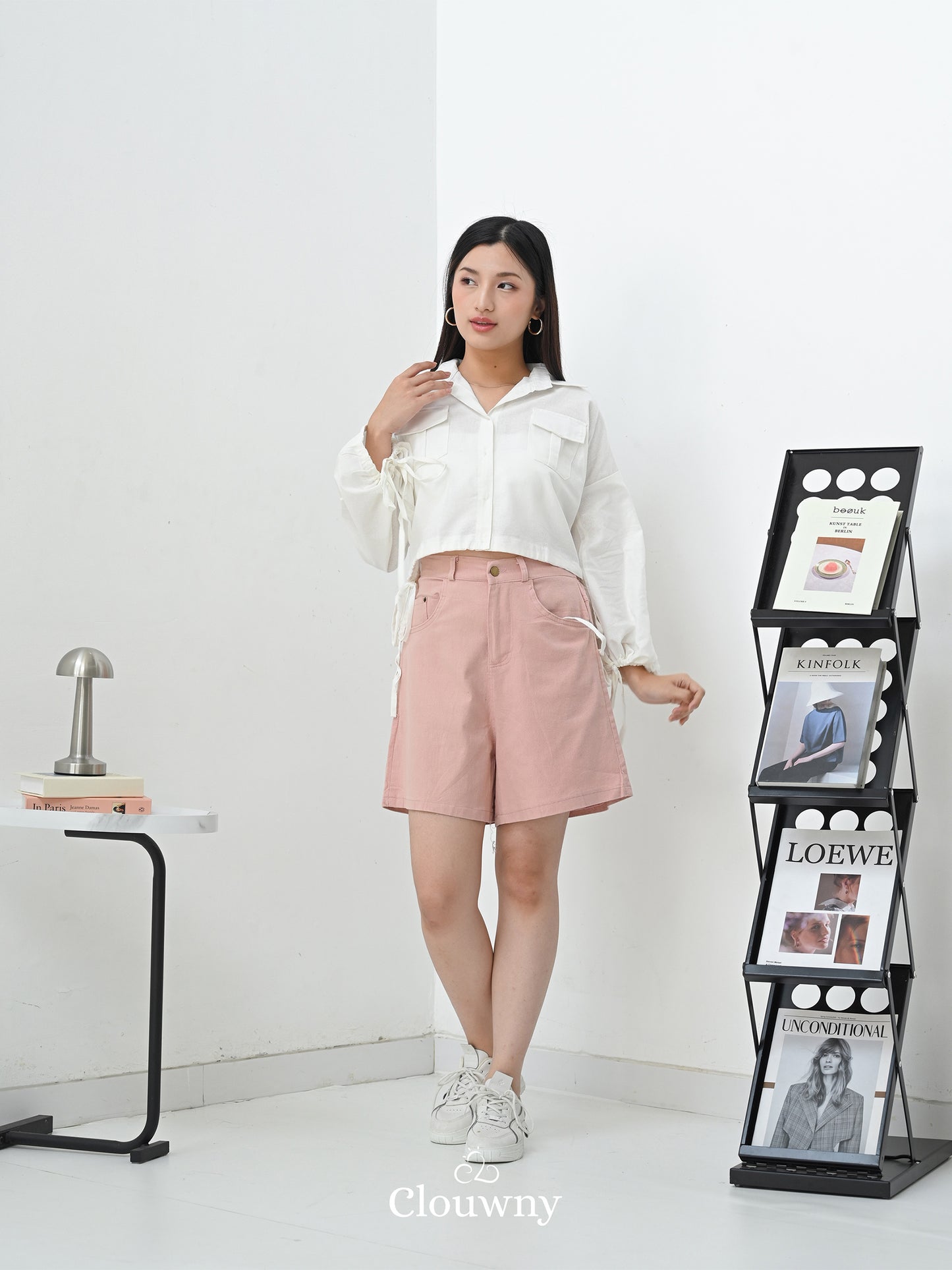 Key Denim Short Pants - Pink