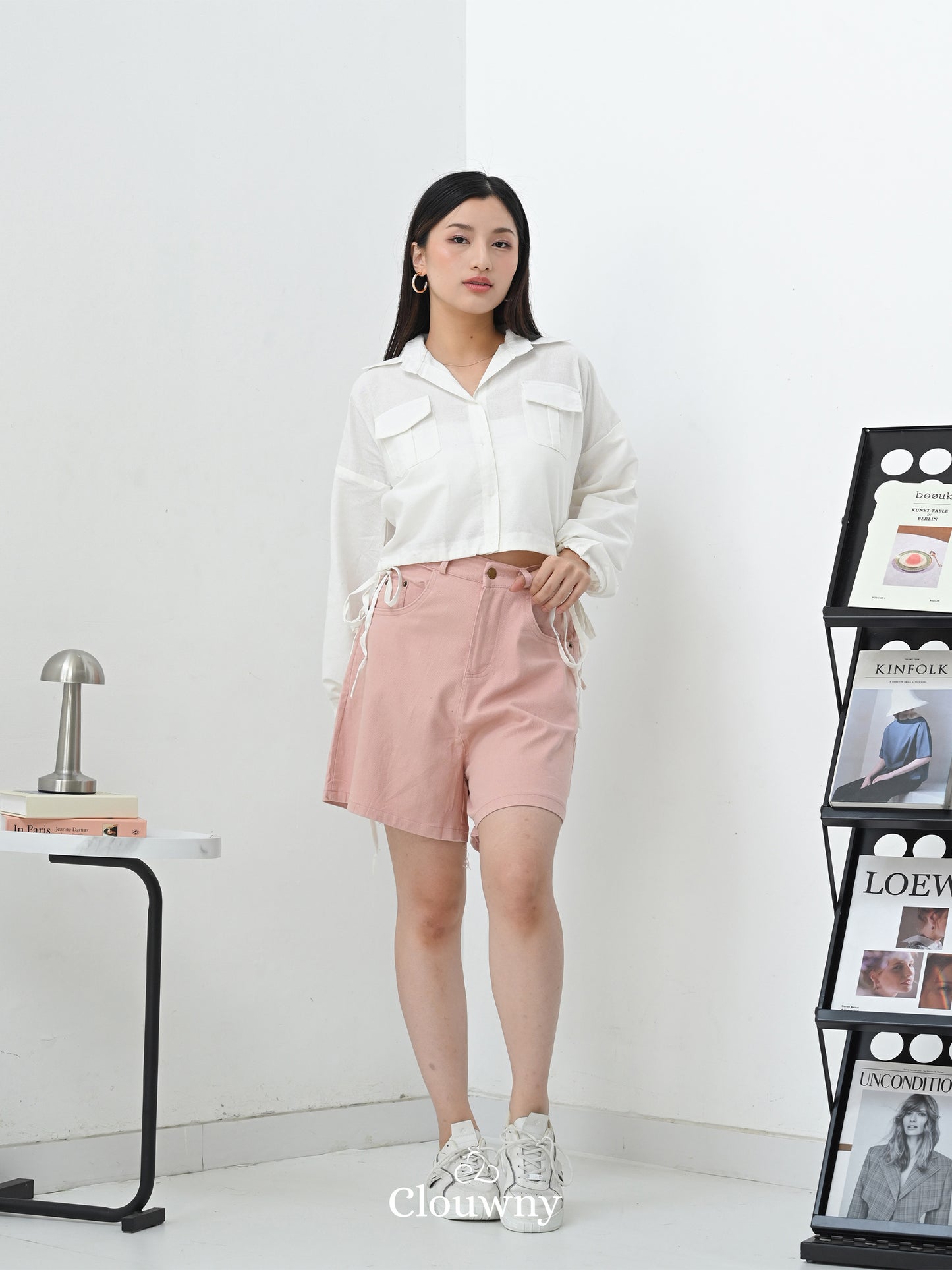 Key Denim Short Pants - Pink